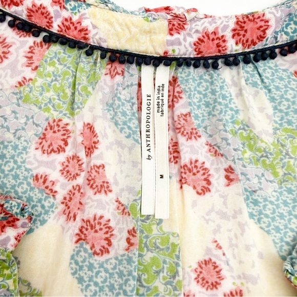 Anthropologie Penrose Tiered Tunic Dress Floral Mixed Print Boho Bohemian - Picture 9 of 12